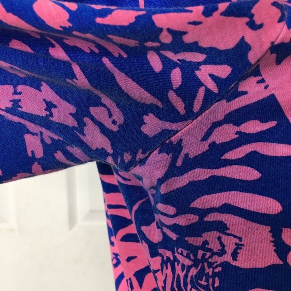 Lilly Pulitzer Women's Pink Blue Long Sleeve Pima Cotton Shift Dress Size Medium - Picture 10 of 15